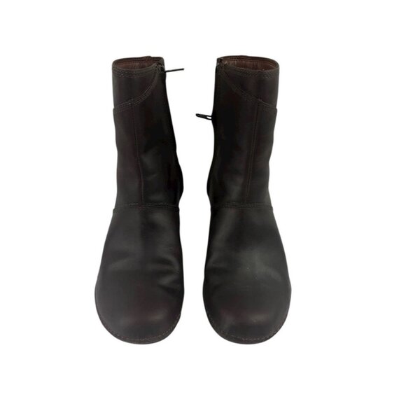 *Merrell Emma Boots Womens 6 Brown Brunette Leather Comfort Mid Calf Zip Winter - Picture 2 of 13